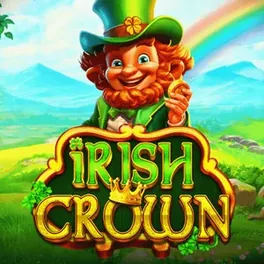 Ficha de Irish Crown: trébol dorado sobre fondo verde con monedas alrededor