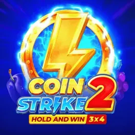 Ficha de Coin Strike 2: Hold and Win: monedas apiladas con un rayo dorado