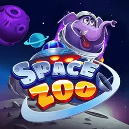 Ficha de Space Zoo: animales con casco de astronauta en un fondo violeta